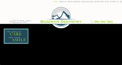 Desktop Screenshot of bozemandentistry.com